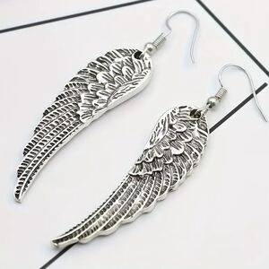 Elegant Silver Wing Earrings